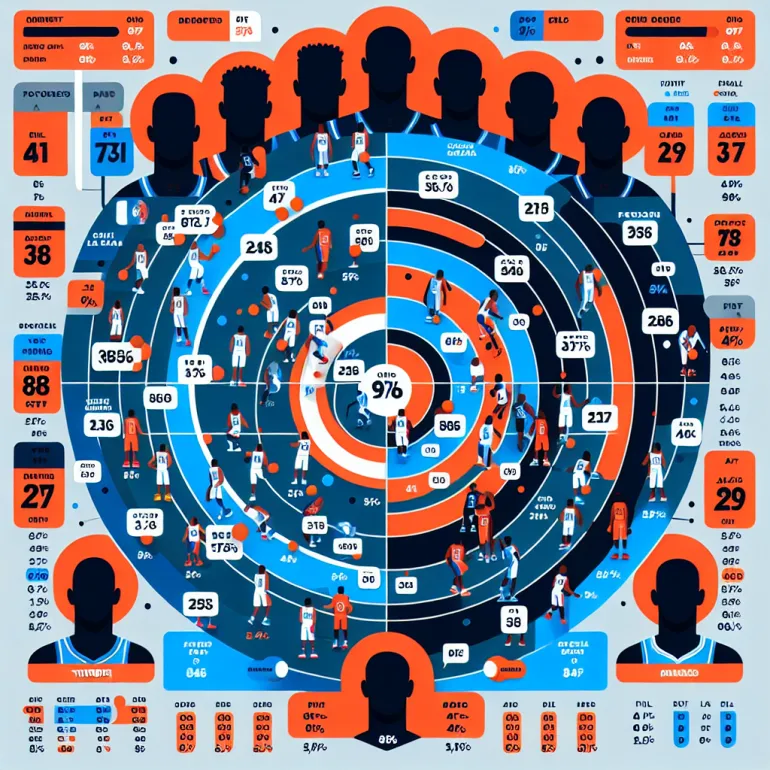 Сравнение Средней Результативности Игроков Оклахома-Сити Тандер и Даллас Маверикс